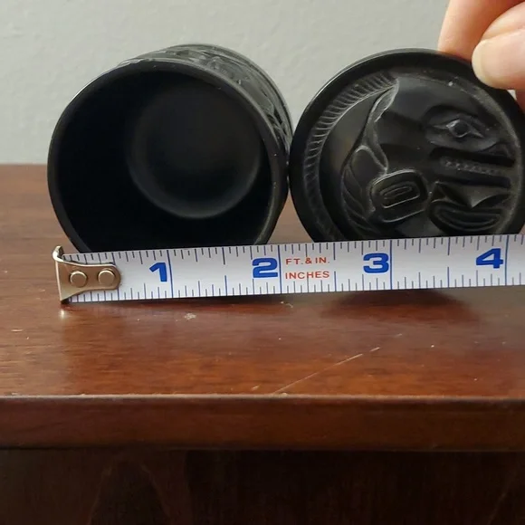 BOMA Native Canada Carved Lidded Box/Bowl - Picture 8 of 8